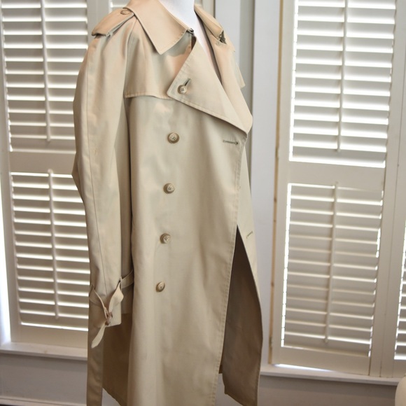 Vintage Christian Dior Trench Coat double breasted 46R - Picture 4 of 16